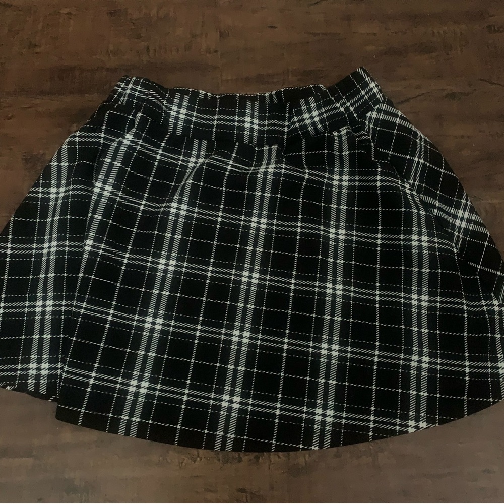 SHEIN plaid flare skirt